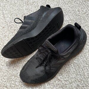 Adidas Swift Run 22 Athletic Running Sneakers Men's Core Black Knit Lace-Up - 8